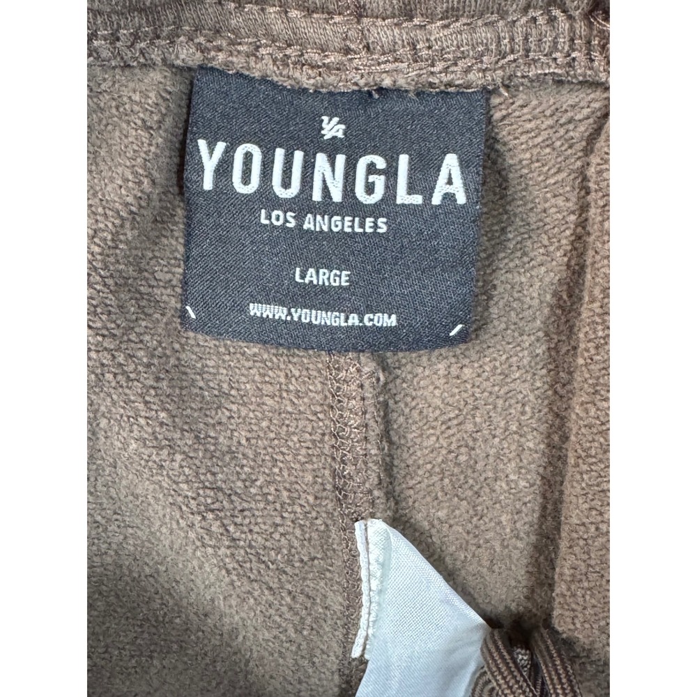 YoungLA Ambitious Club Graphic Jogger Sweatpants Brown Eagle Rose Mens Size L - Picture 6 of 7